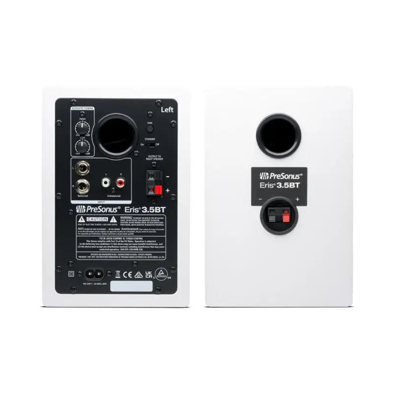 PreSonus Eris E3.5BT 3.5-inch Powered Bluetooth Studio Monitors - 2nd Generation (White) - Image 2