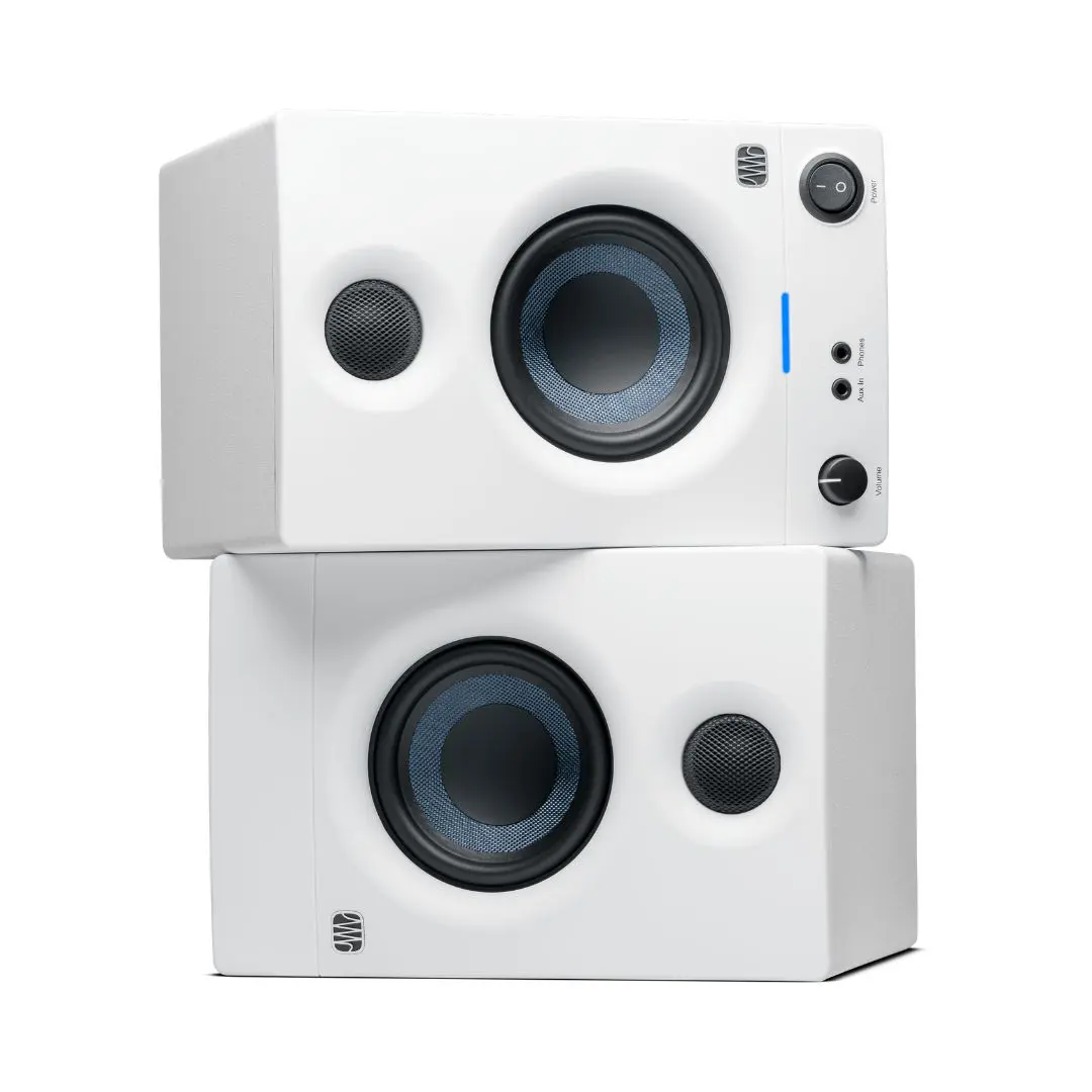 PreSonus Eris E3.5 2nd Gen 3.5-inch Studio Monitors (White) - Image 4
