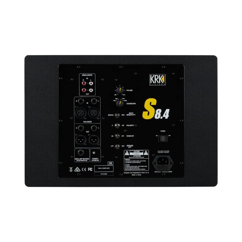 KRK S8.4 S8 Generation 4 8" 109 Watt Powered Studio Subwoofer - Image 5