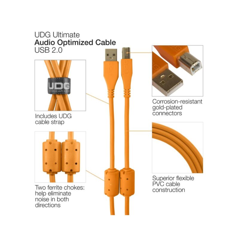 UDG Ultimate Audio Cable USB 2.0 A-B Straight 1m - U95001OR - Image 4