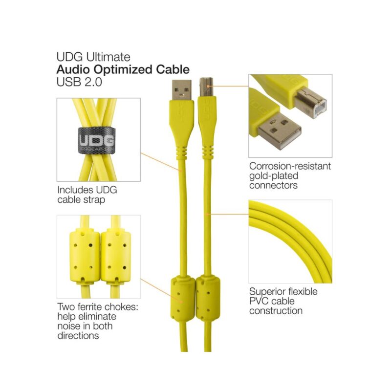 UDG Ultimate Audio Cable USB 2.0 A-B Straight 1m - U95001YL - Image 4