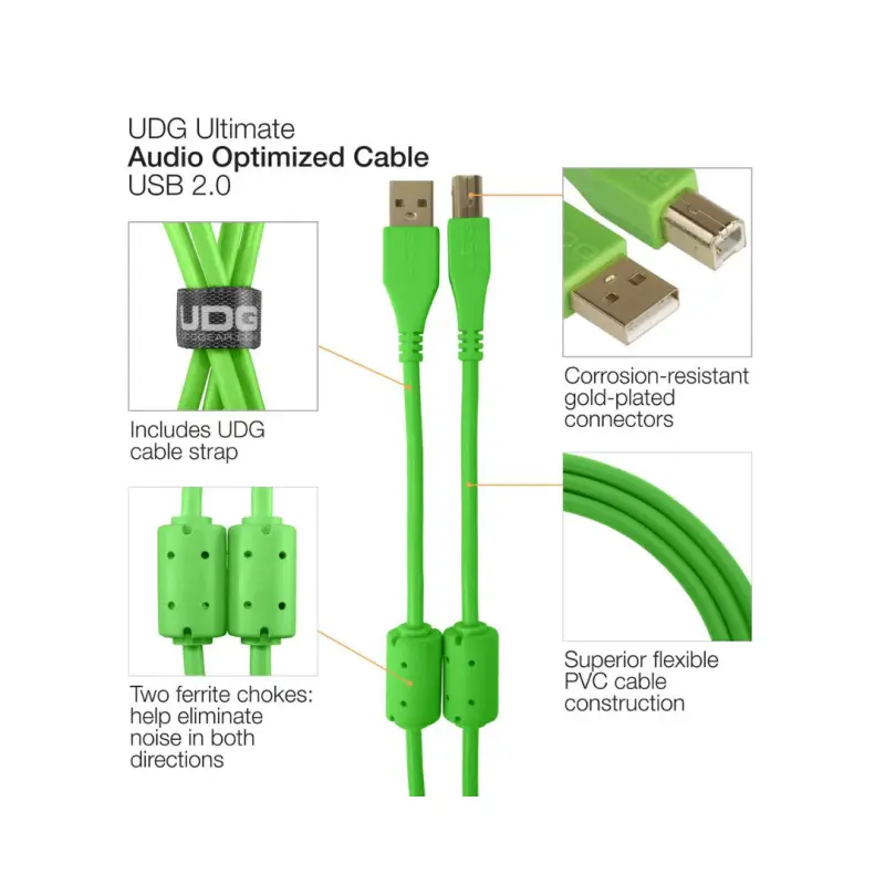UDG Ultimate Audio Cable USB 2.0 A-B 3m Angled – U95006GR - Image 4