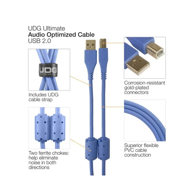 UDG Ultimate Audio Cable USB 2.0 A-B 3m Angled – U95006LB - Image 4