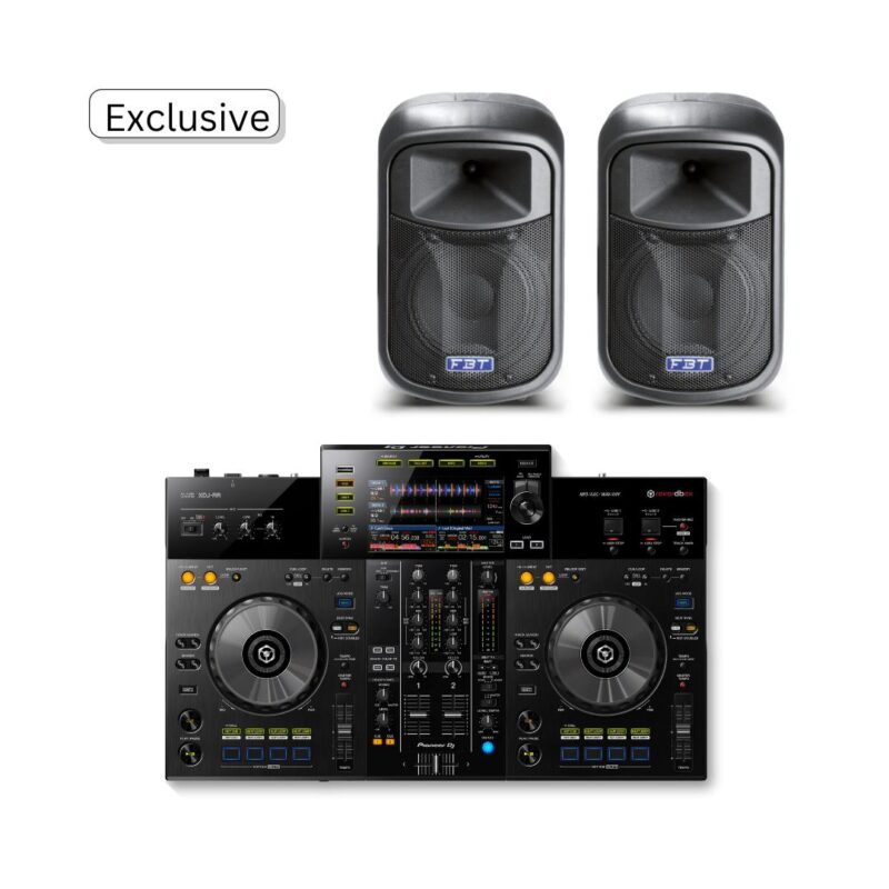 Pioneer DJ XDJ-RR with FBT J 8A Active Speakers (Black)