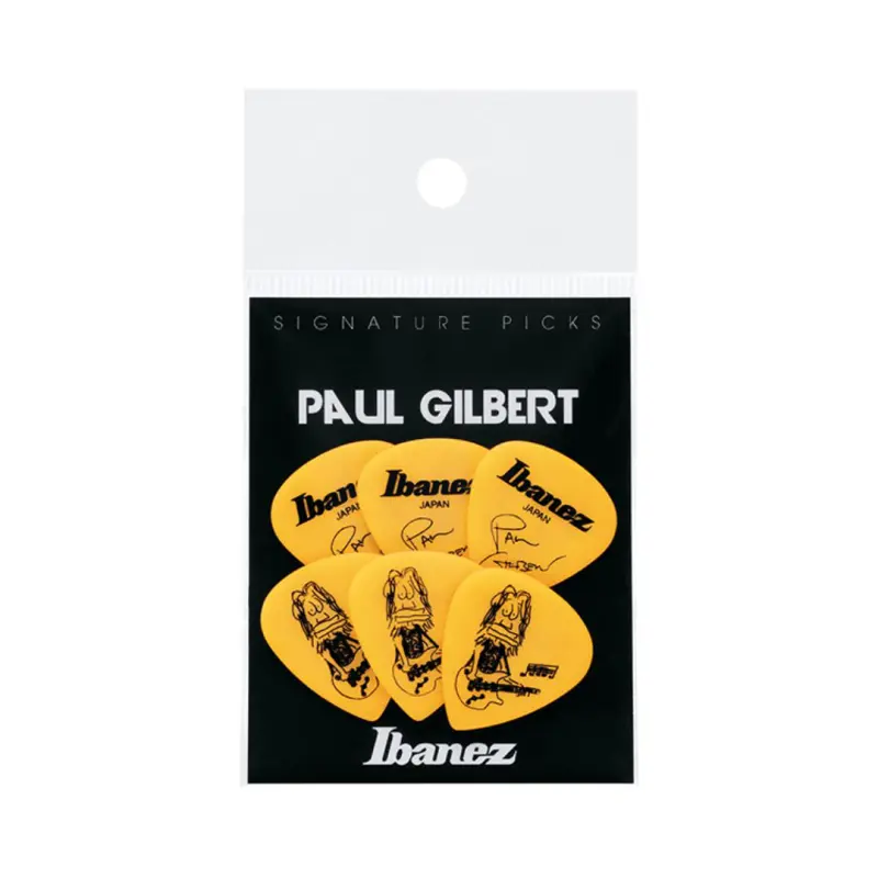 Ibanez B1000PG-YE Paul Gilbert Guitar Pick Set 6PCS - Yellow
