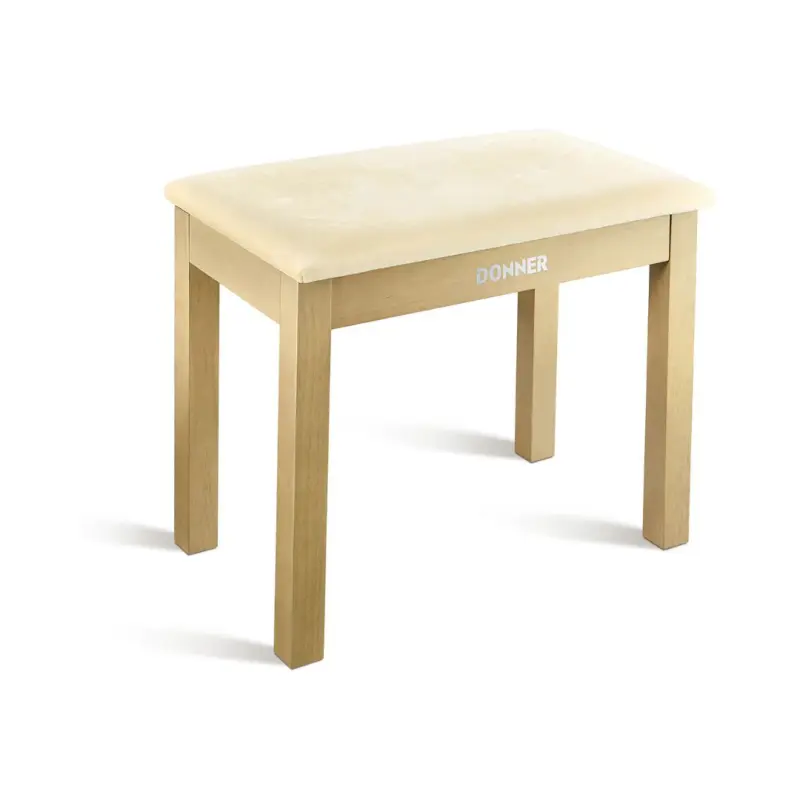 Donner EC6749 Piano Bench Stool with Music Storage Beige Color