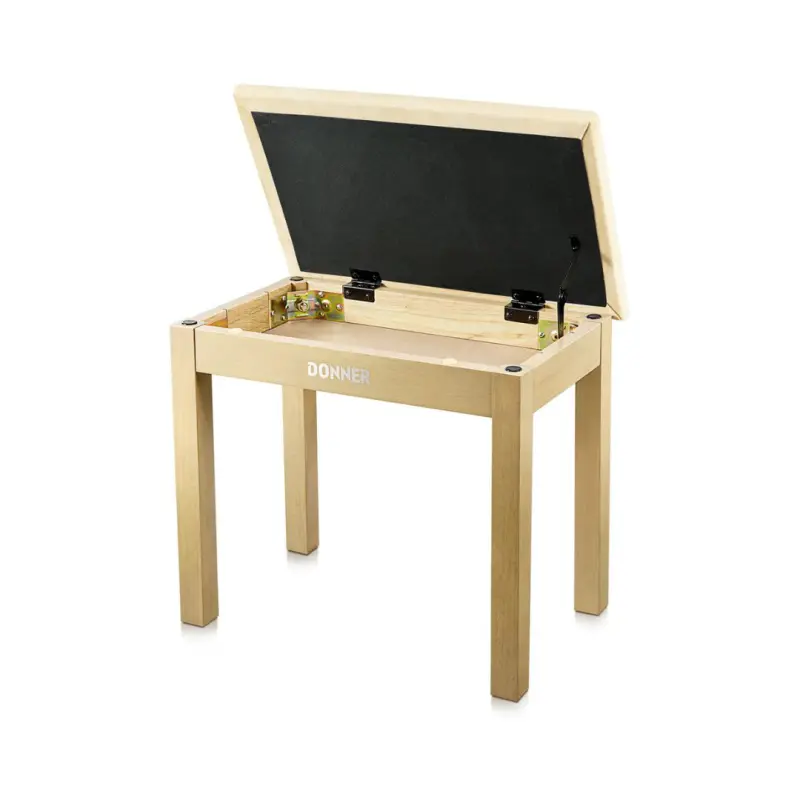 Donner EC6749 Piano Bench Stool with Music Storage Beige Color - Image 2
