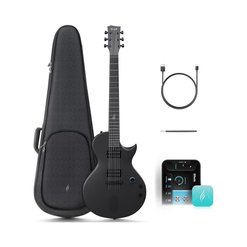 Enya Nova Go Sonic Smart Carbon Fiber Electric Guitar - Black
