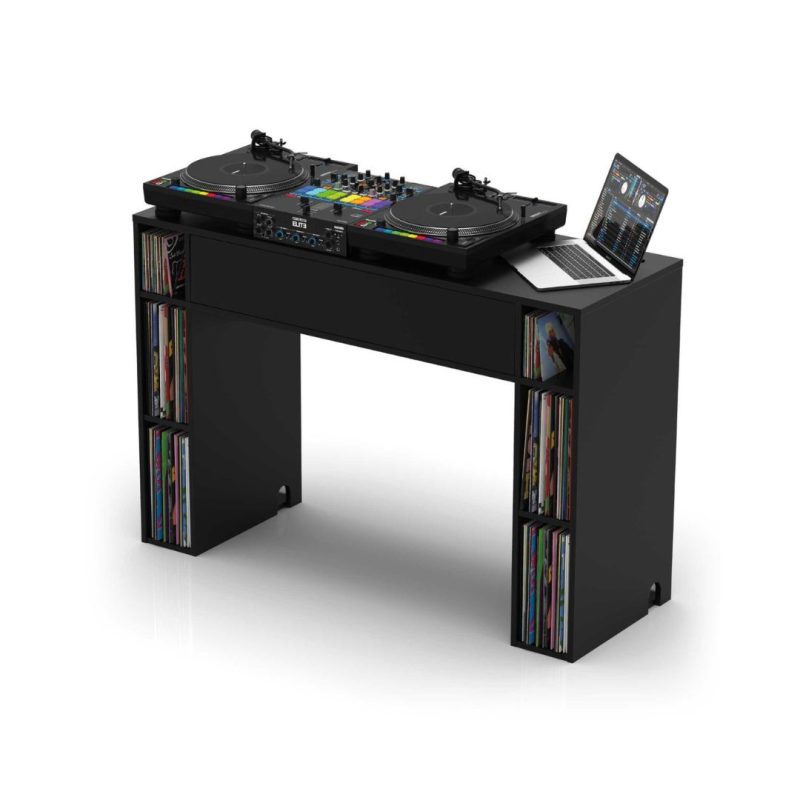 Glorious Modular Mix Station DJ Stand with Storage Area - Black