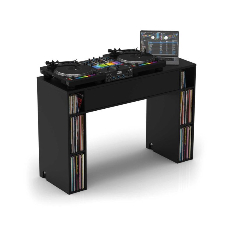 Glorious Modular Mix Station DJ Stand with Storage Area - Black - Image 2