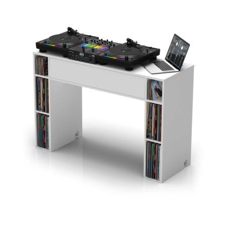 Glorious Modular Mix Station DJ Stand with Storage Area - White
