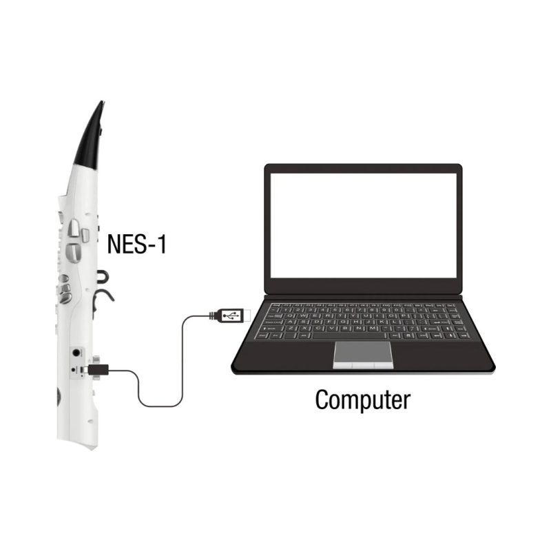 NUX NES-1 Wireless Digital Wind Instrument - White - Image 10