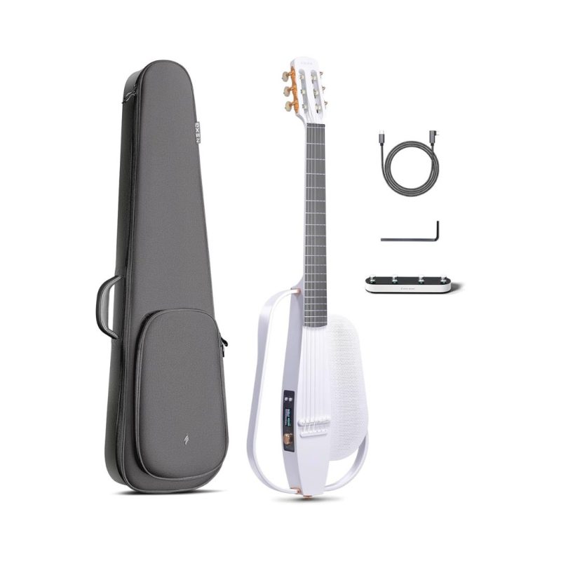 Enya NEXG 2N Carbon Fiber Smart Electric Travel Guitar - White
