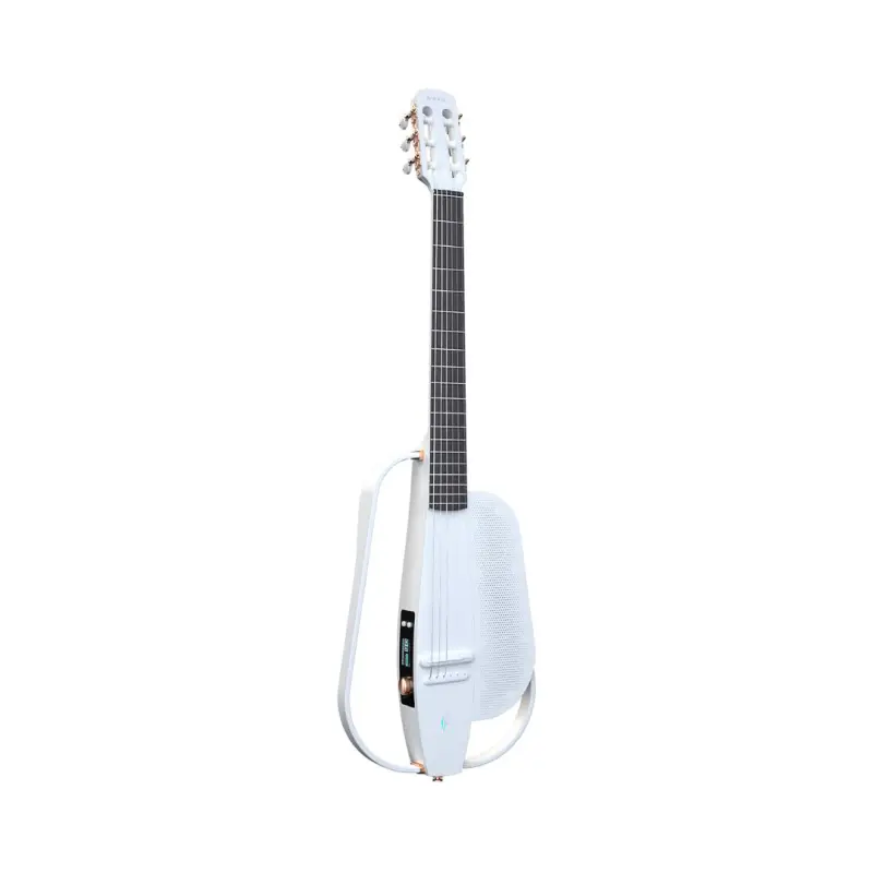 Enya NEXG 2N Carbon Fiber Smart Electric Travel Guitar - White - Image 2
