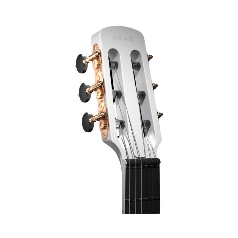 Enya NEXG 2N Carbon Fiber Smart Electric Travel Guitar - White - Image 7
