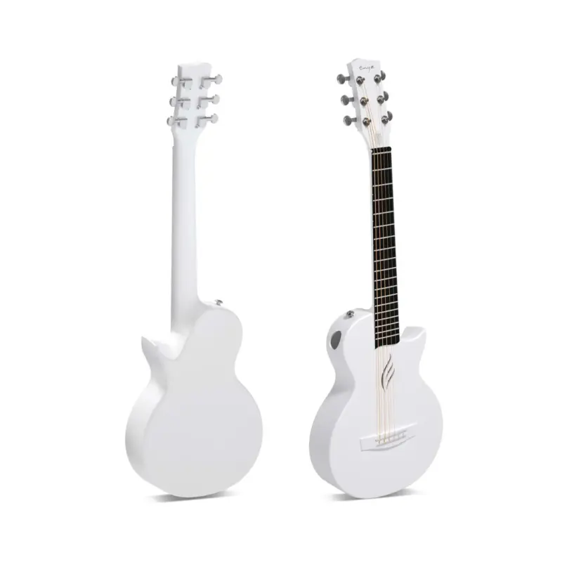 Enya Nova GO Mini Carbon Fiber 1/4 Size Acoustic Guitar - White - Image 4