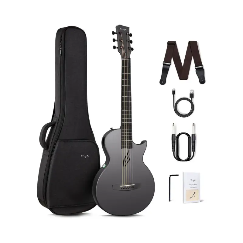 Enya Nova GO SP1 Carbon Fiber Acoustic Electric Guitar - Black