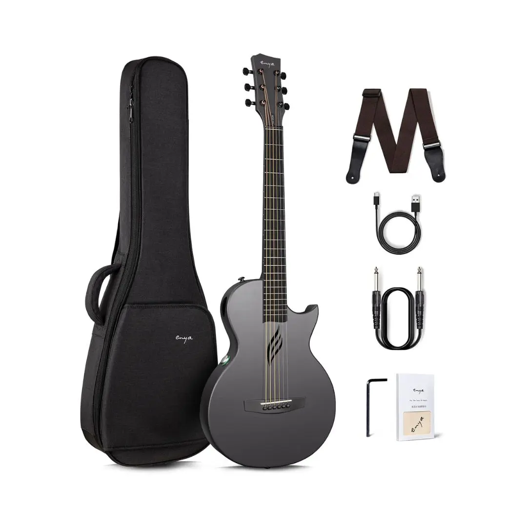 Enya Nova GO SP1 Carbon Fiber Acoustic Electric Guitar - Black