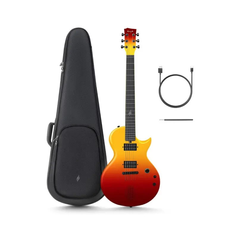 Enya Nova Go Sonic Smart Carbon Fiber Electric Guitar - Volcano Red