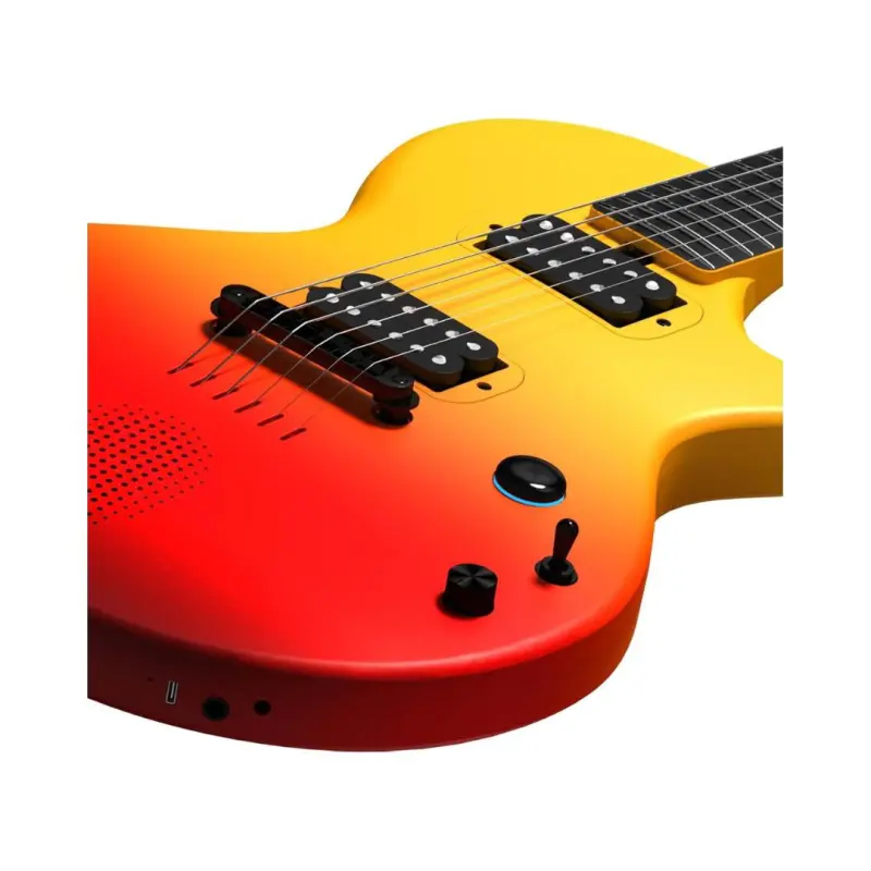 Enya Nova Go Sonic Smart Carbon Fiber Electric Guitar - Volcano Red - Image 5
