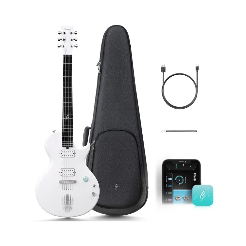 Enya Nova Go Sonic Smart Carbon Fiber Electric Guitar - White