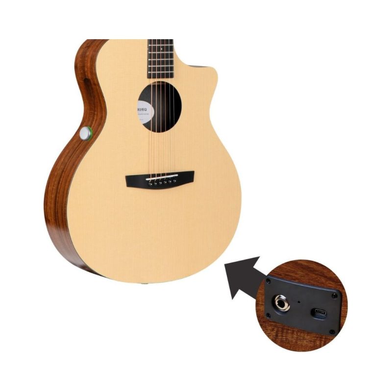 Enya EGA X0 SP1 Grand Auditorium Acoustic Guitar - Natural - Image 6