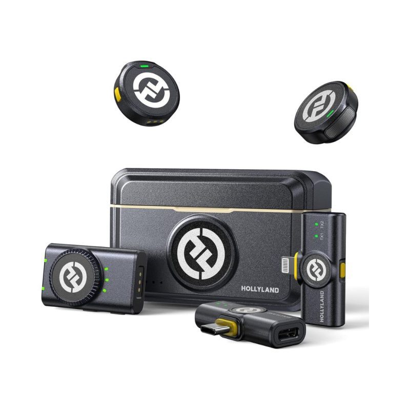 Hollyland Lark M2 Duo Combo Wireless Microphone System - Black