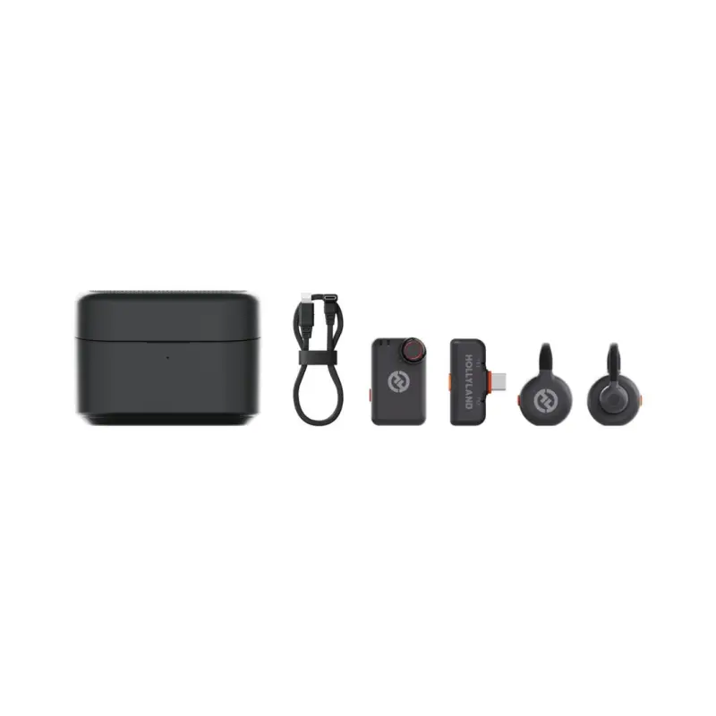 Hollyland Lark M2S Combo Wireless Microphone System - Black - Image 6