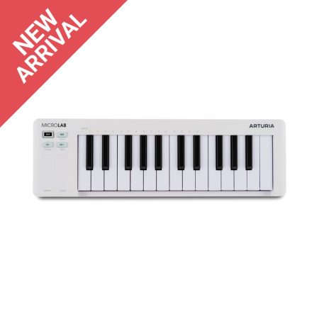 Arturia MicroLab MK3 Universal MIDI Keyboard Controller - White