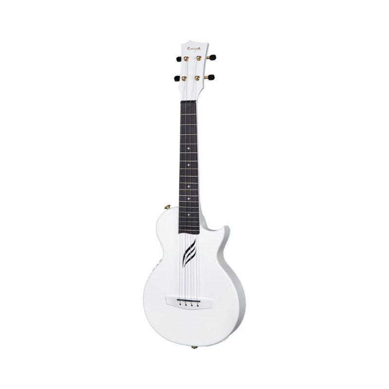 Enya Nova UE Pro Carbon Fiber Electro-Acoustic Tenor Ukulele - White - Image 2