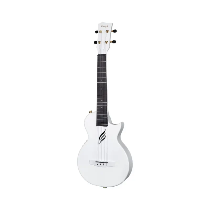 Enya Nova UE Pro Carbon Fiber Electro-Acoustic Tenor Ukulele - White - Image 2
