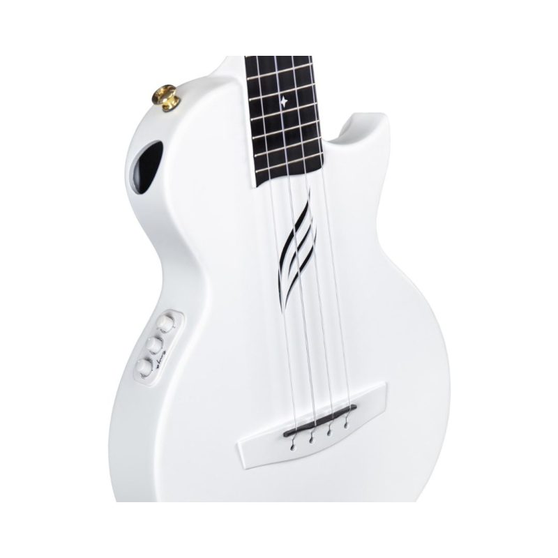 Enya Nova UE Pro Carbon Fiber Electro-Acoustic Tenor Ukulele - White - Image 4