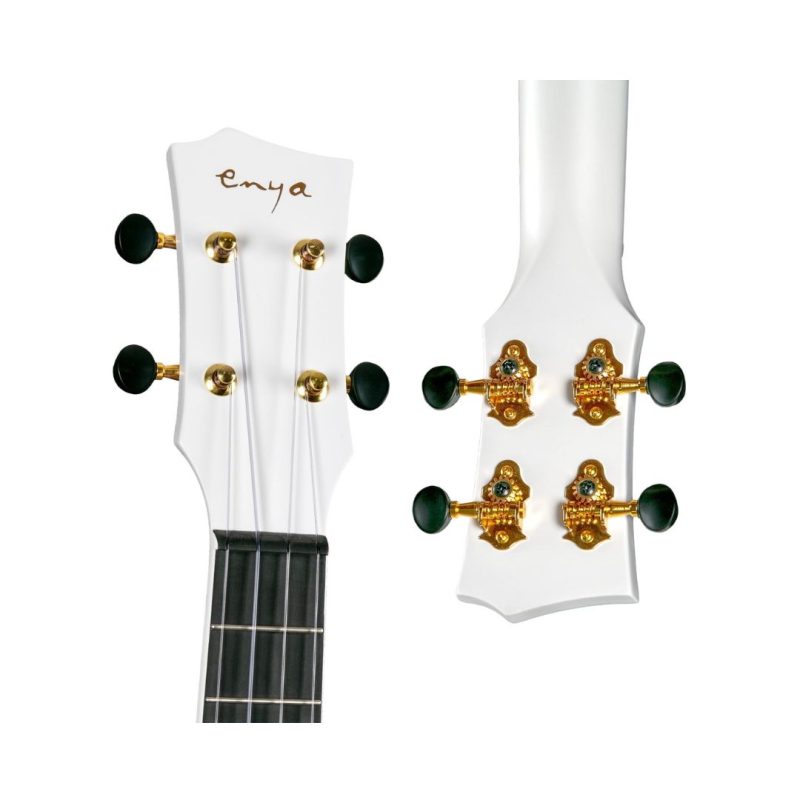 Enya Nova UE Pro Carbon Fiber Electro-Acoustic Tenor Ukulele - White - Image 7