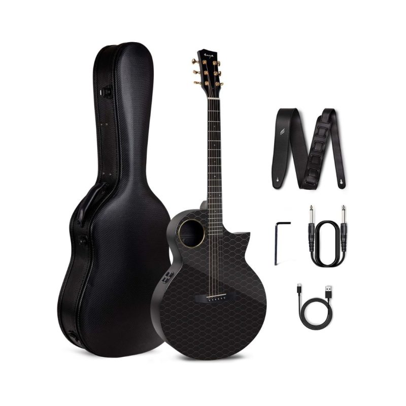 Enya X4 Pro Carbon Fiber Acoustic Electric Guitar with Case