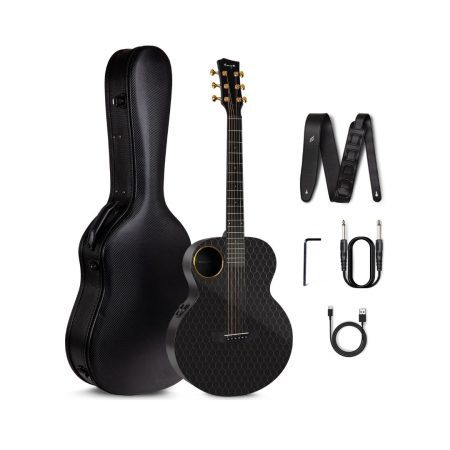 Enya X4 Pro Mini Carbon Fiber Acoustic Electric Guitar with Case