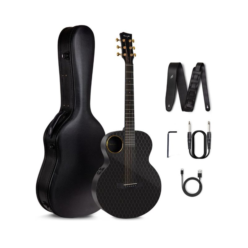 Enya X4 Pro Mini Carbon Fiber Acoustic Electric Guitar with Case
