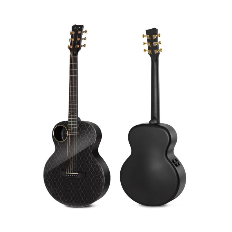 Enya X4 Pro Mini Carbon Fiber Acoustic Electric Guitar with Case - Image 2