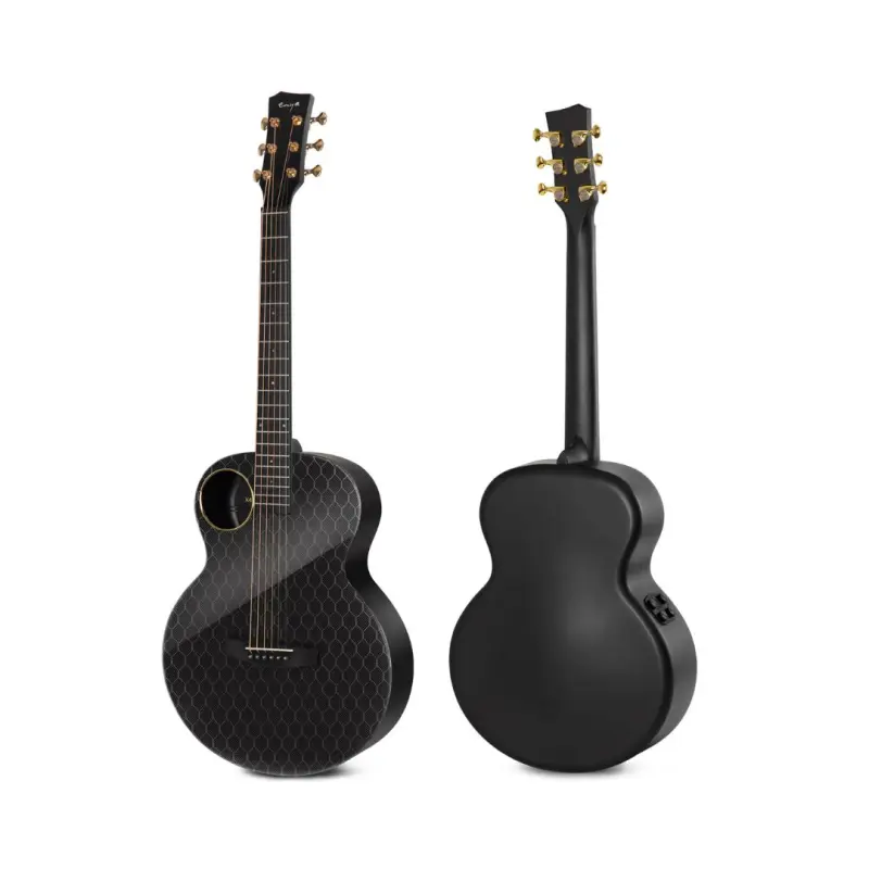 Enya X4 Pro Mini Carbon Fiber Acoustic Electric Guitar with Case - Image 2
