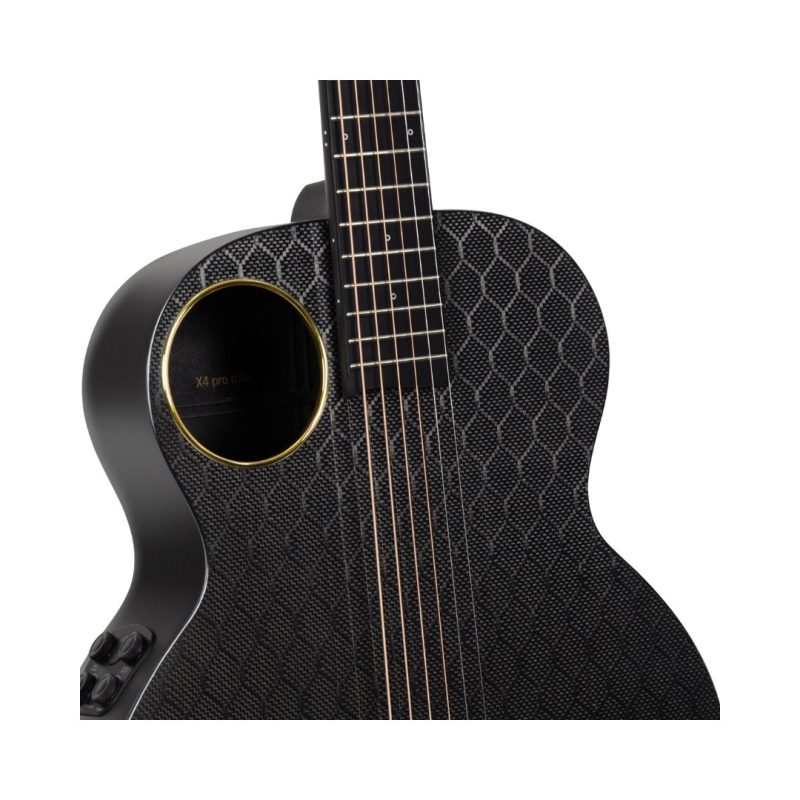 Enya X4 Pro Mini Carbon Fiber Acoustic Electric Guitar with Case - Image 3