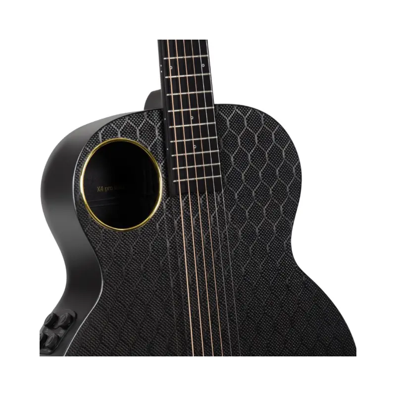 Enya X4 Pro Mini Carbon Fiber Acoustic Electric Guitar with Case - Image 3