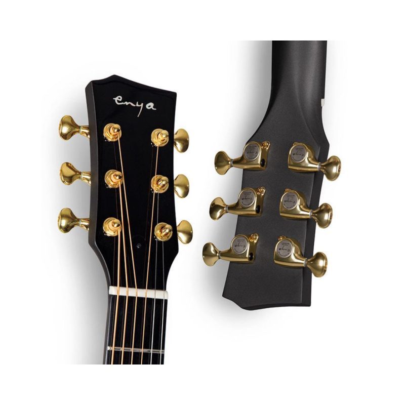 Enya X4 Pro Mini Carbon Fiber Acoustic Electric Guitar with Case - Image 6