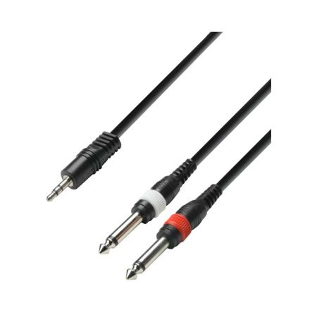 Adam Hall 3 STAR YWPP 0600 2 Jack TS x Minijack 6M Y-Cable