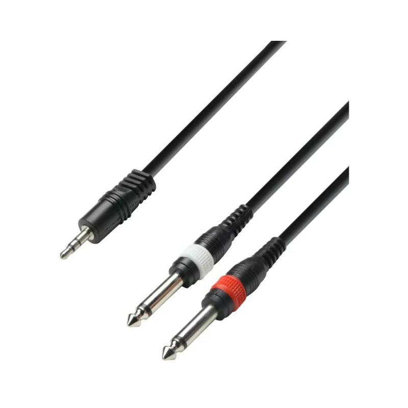 Adam Hall 3 STAR YWPP 0600 2 Jack TS x Minijack 6M Y-Cable
