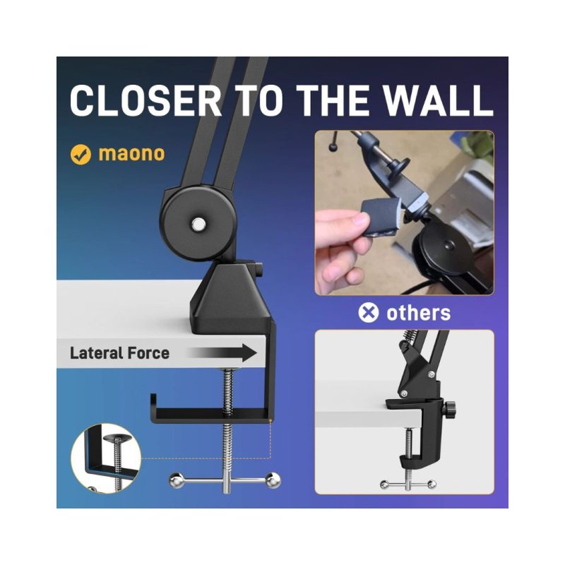 Maono BA37 Microphone Suspension Boom Arm Stand - Image 3