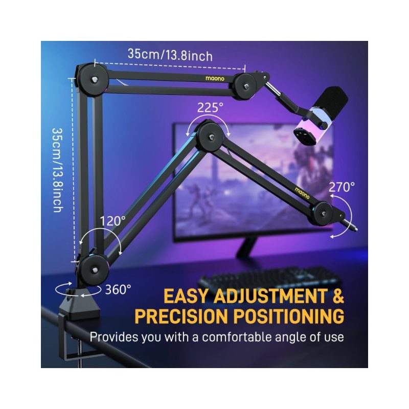 Maono BA37 Microphone Suspension Boom Arm Stand - Image 7