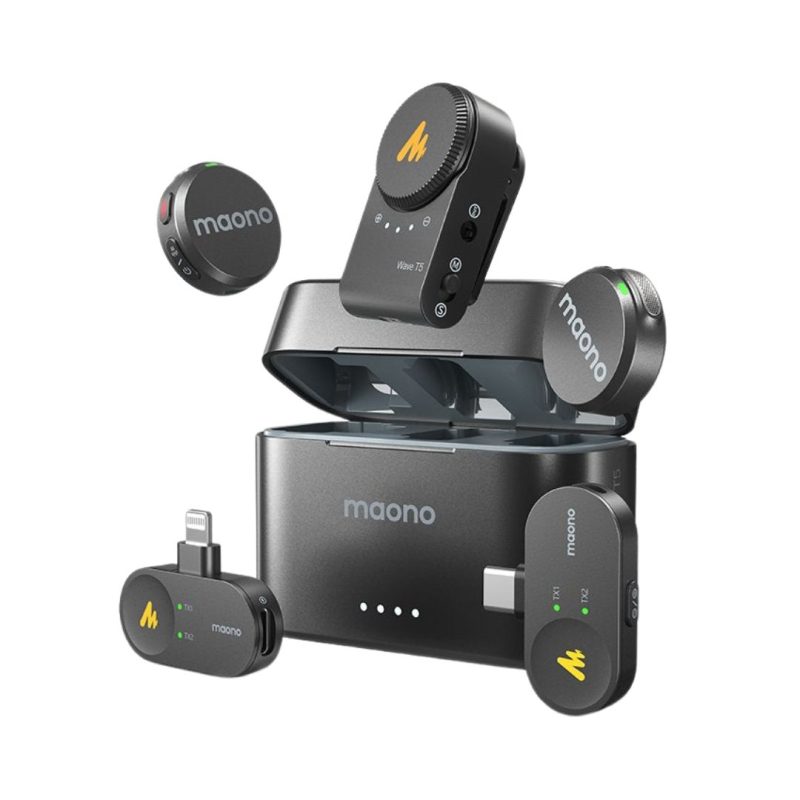 Maono Wave T5 Combo Wireless Lavalier Microphone For Camera / Lightning / Type-C - Image 2