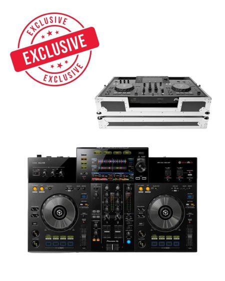 The xdj-rr controller nestled in a durable magma case