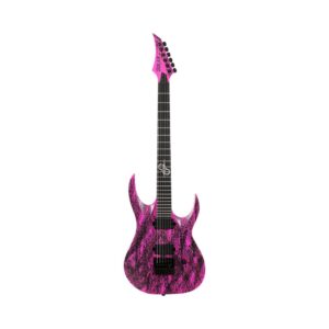 Solar A1.6PN Canibalismo+ Electric Guitar - Pink Neon Canibalismo Matte