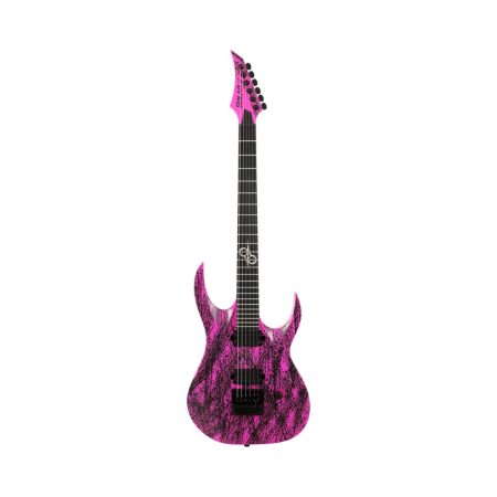 Solar A1.6PN Canibalismo+ Electric Guitar - Pink Neon Canibalismo Matte