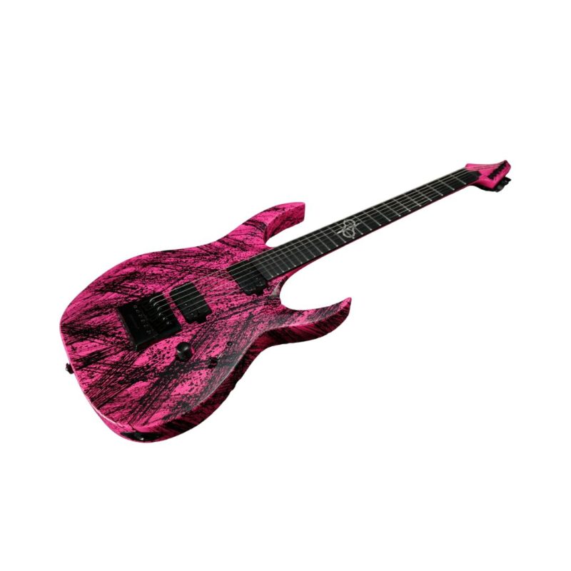 Solar A1.6PN Canibalismo+ Electric Guitar - Pink Neon Canibalismo Matte - Image 3